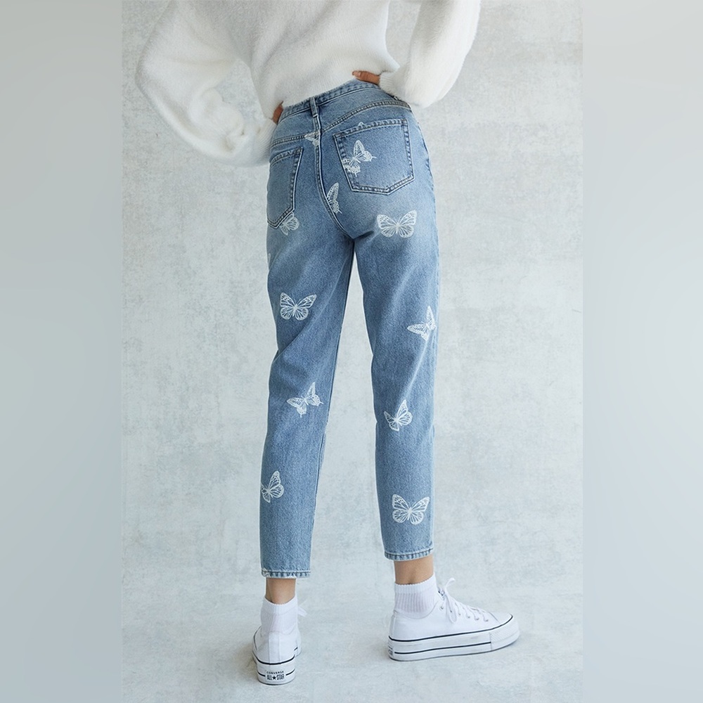 PacSun Eco Butterfly Ultra BHigh Waisted Slim Fit Jeans Button Fly Size 26